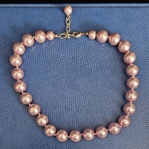 Elegant Pastel Lilac Pearl Necklace
